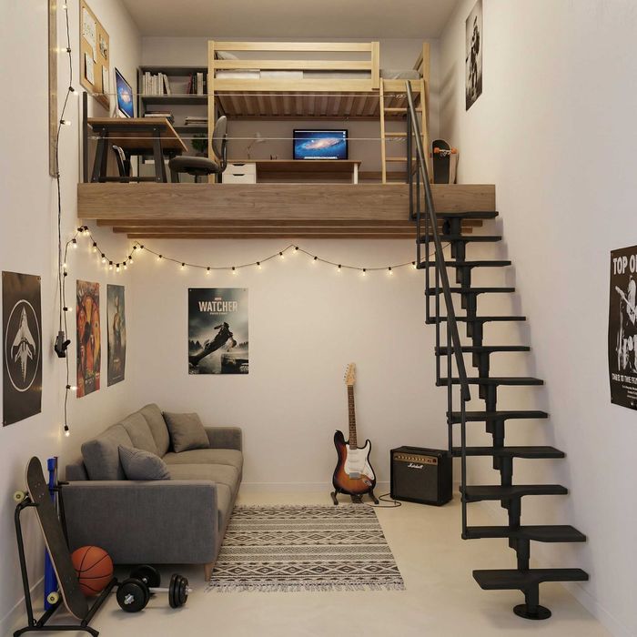 Mini schody Minka VIENNA BLACK/ Buk lakierowany na czarno/ do 296 cm.