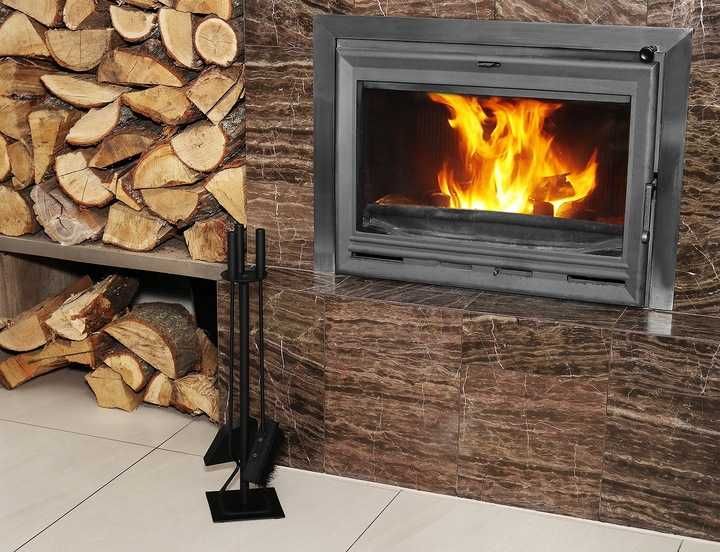 ZESTAW Przybory do Kominka Akcesoria Kominkowe Pieca Szufelka Zmiotka