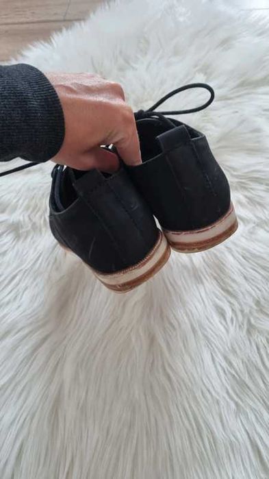 Czarne Klasyczne buty do pracy, jesienne, rozmiar 36