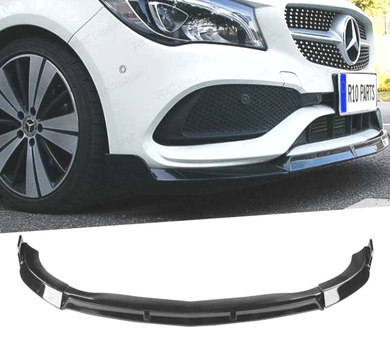 SPOILER LIP FRONTAL MERCEDES CLA W117 AMG 14-18 LOOK BRABUS PRETO BRILHANTE