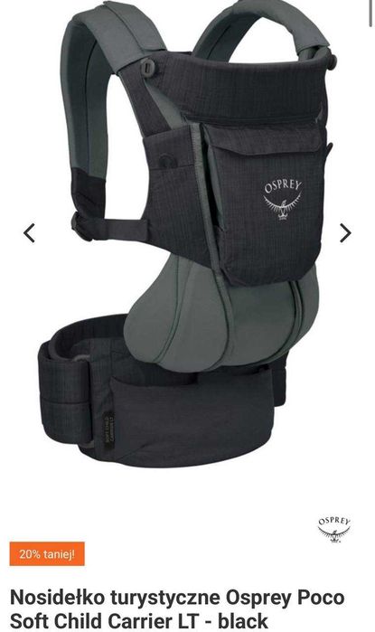 Nosidełko turystyczne Osprey Poco Soft Child Carrier LT – Black