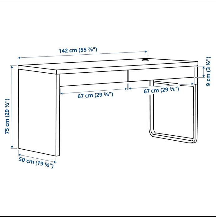 Secretaria MICKE 142 x 50 cm