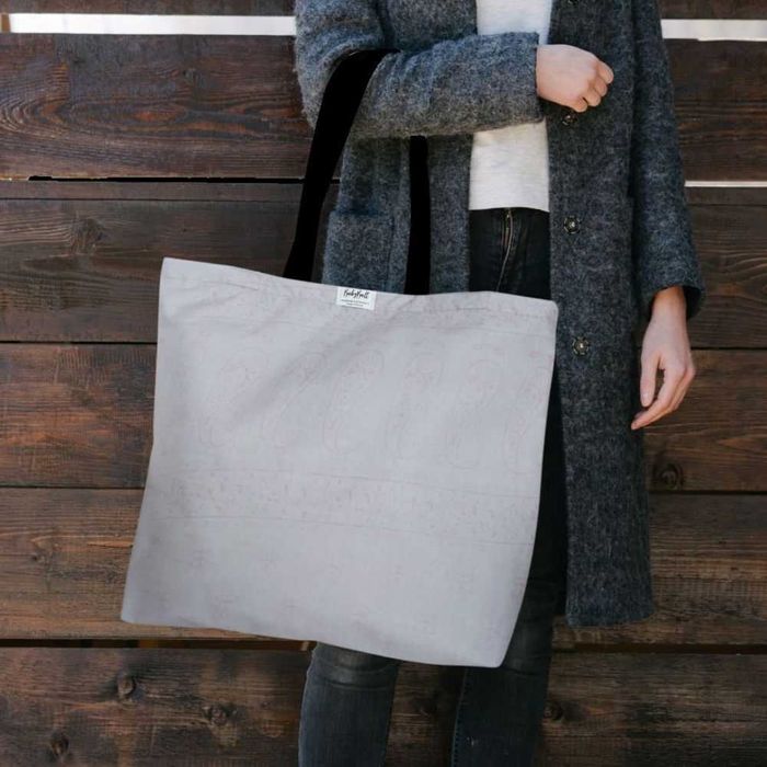 Torba na zakupy „LIGHT GREY” – delikatna elegancja na co dzień