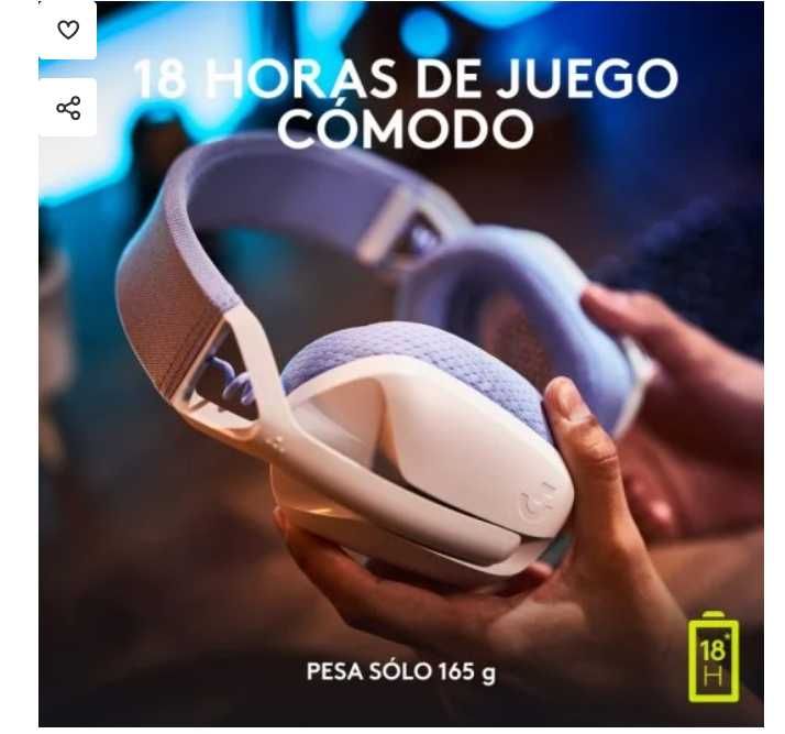 Logitech G435 LIGHTSPEED Auscultadores Gaming Sem Fios Brancos