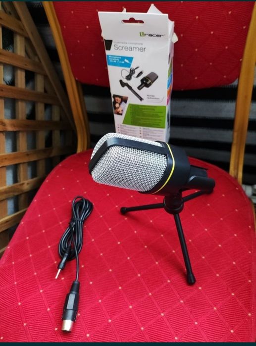 Mikrofon karaoke ze statywem dookolny studyjny