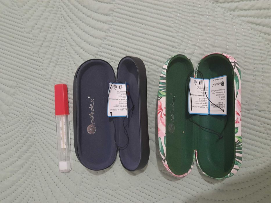 Etui ochronne na okulary, twarde, zamykane, pokrowiec, unisex, 2 sztuki