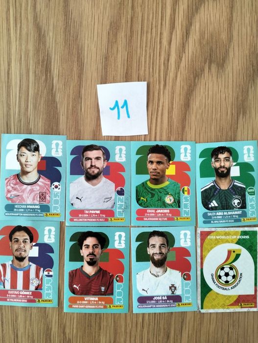 Cromos do mundial pacote de 8
