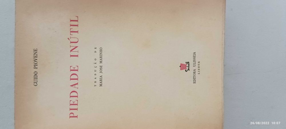 Livro Pa-3 - Guido Piovene - Piedade Inútil