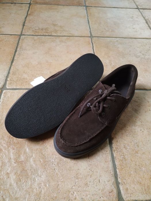 Skórzane buty w stylu marynarskim