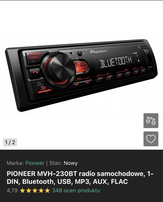Radio samochodowe Pioneer MVH-230BT