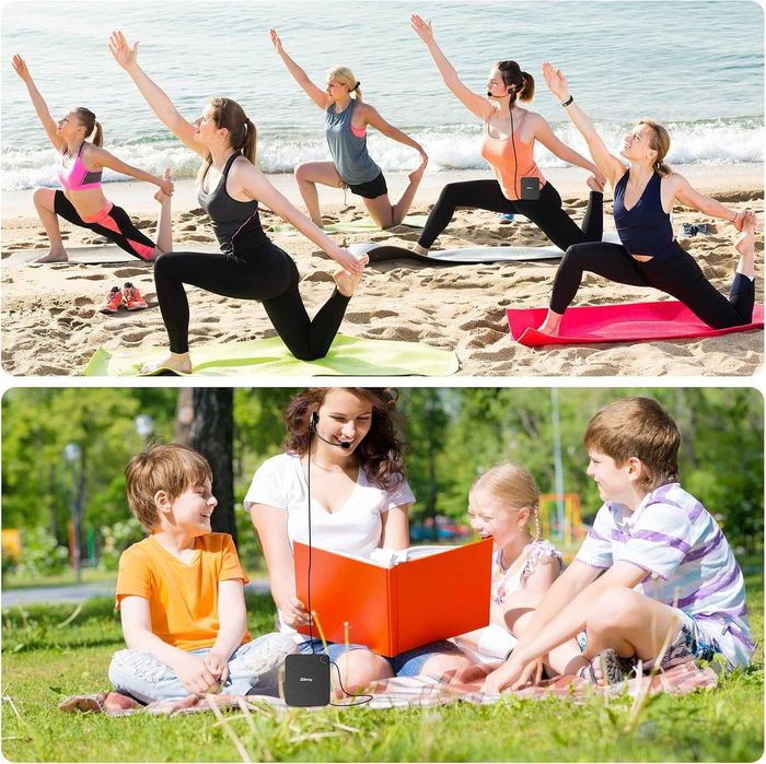 Przenośny wzmacniacz PA z mikrofonem i akumulatorem 15 W