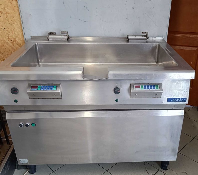 Patelnia ze stali nierdzewnej duża elektrycznie opuszczana