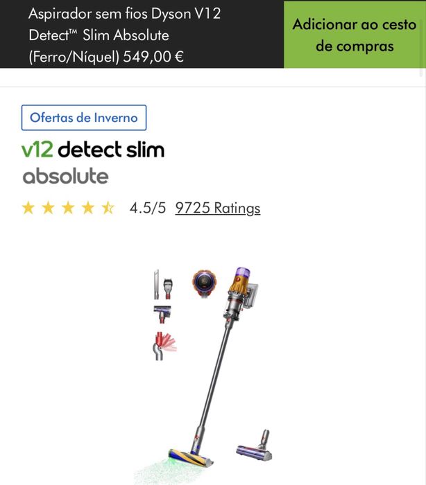 Aspirador vertical v12 dyson