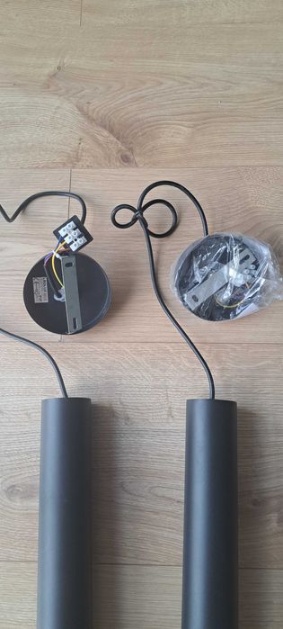 Lampy wiszące tuba czarna GU10 (LEDLUX LX-1352) - 2 sztuki