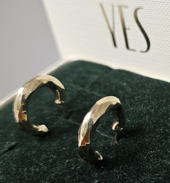 złote kolczyki koła YES La Prima Shine kółeczka kolka ze złota