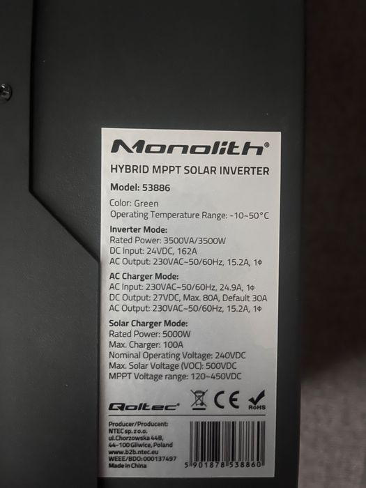 Гібридний інвертор Qoltec