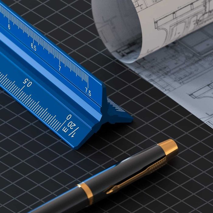 Kit 2x Réguas para Engenharia e Arquitetura Joligaea