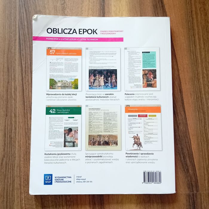 Język polski oblicza epok 1.2  zakres podstawowy i rozszerzony wyd WSiP