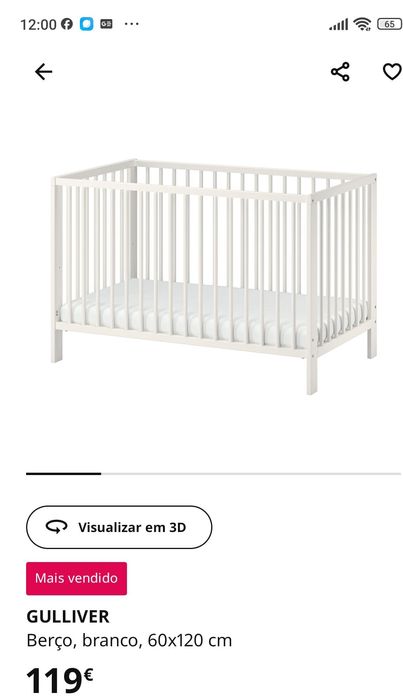 Berço bebé+ Colchão - NOVOS - 100€