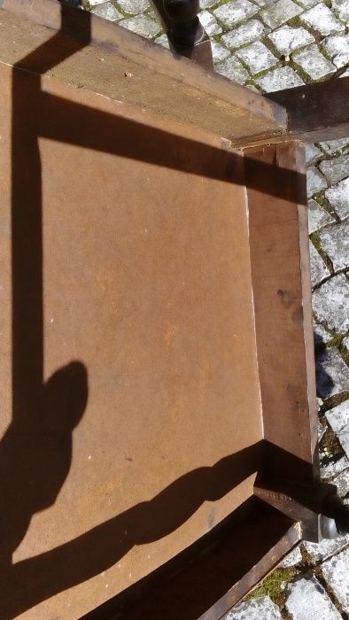 4 Cadeirões solar vintage em pele verdadeira bom estado madeira solida