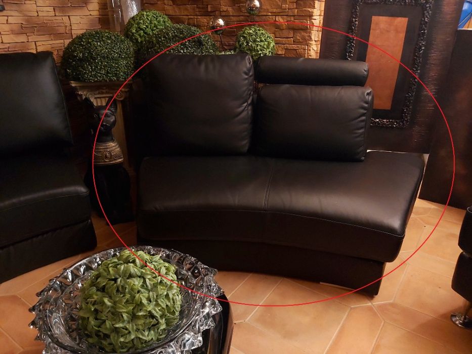 Sofa narożna skóra - modułowa wyprzedaż ekspozycji.