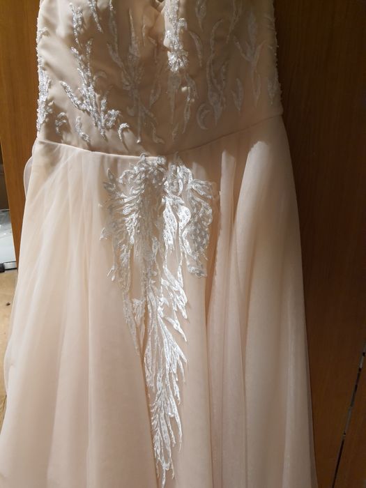 Suknia ślubna boho PLUS SIZE, rozm. 44