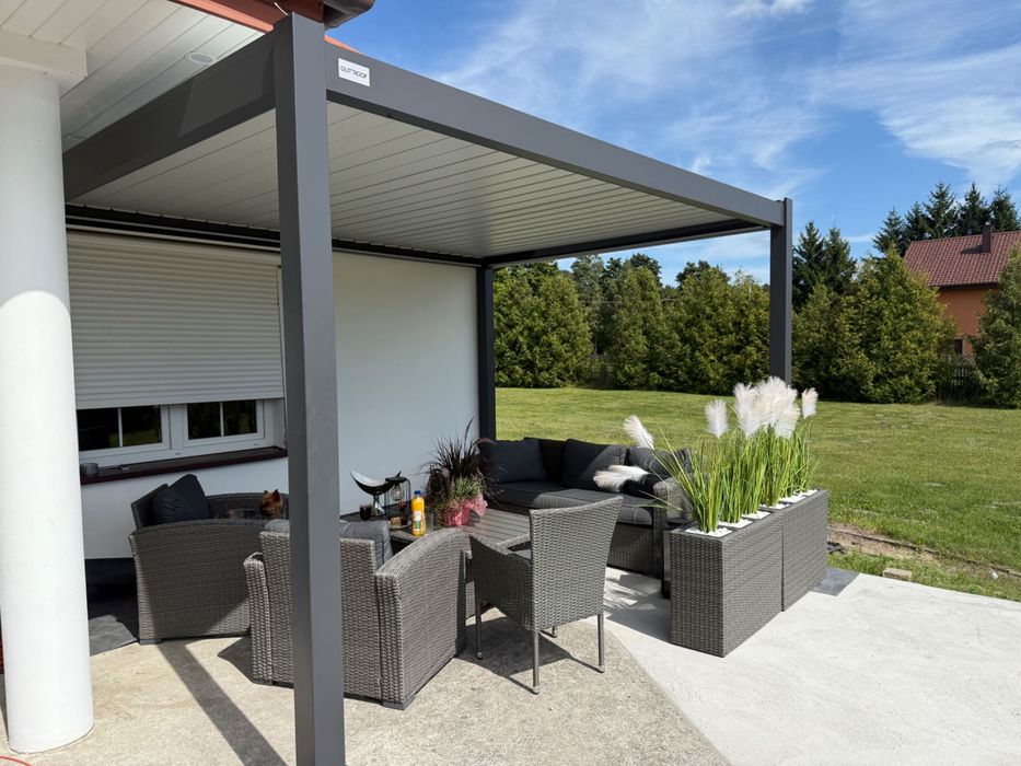 Pergola ogrodowa na taras ELEGANCE 3x4 Anthracite/Light Grey