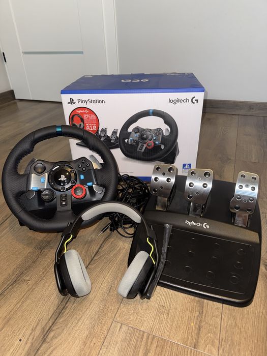 Kierownica Logitech G29 + SŁUCHAWKI  |1.5 roku gwarancji| PS4 PS5 PC|