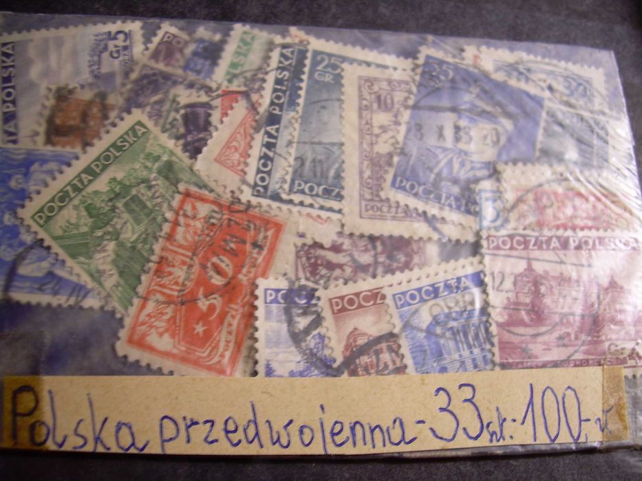 Znaczki , pakiet 33 szt, II  RP