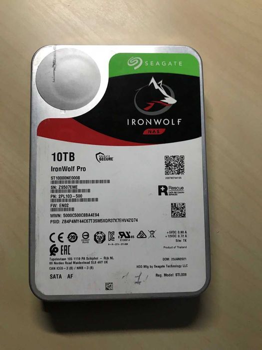Новий жорсткий диск 10TB HDD Seagate Ironwolf Pro NAS SATA