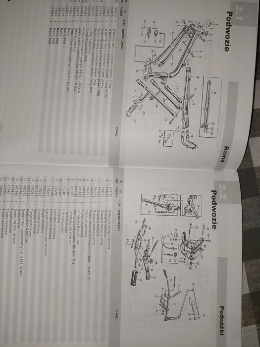 Instrukcja obsługi katalog części rama silnik Simson s51