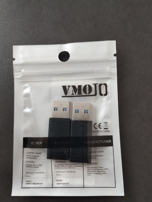 Zestaw dwóch przejściówek USB A do USB C