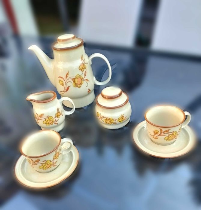 Serwis kawowy porcelanowy Pruszków PRL