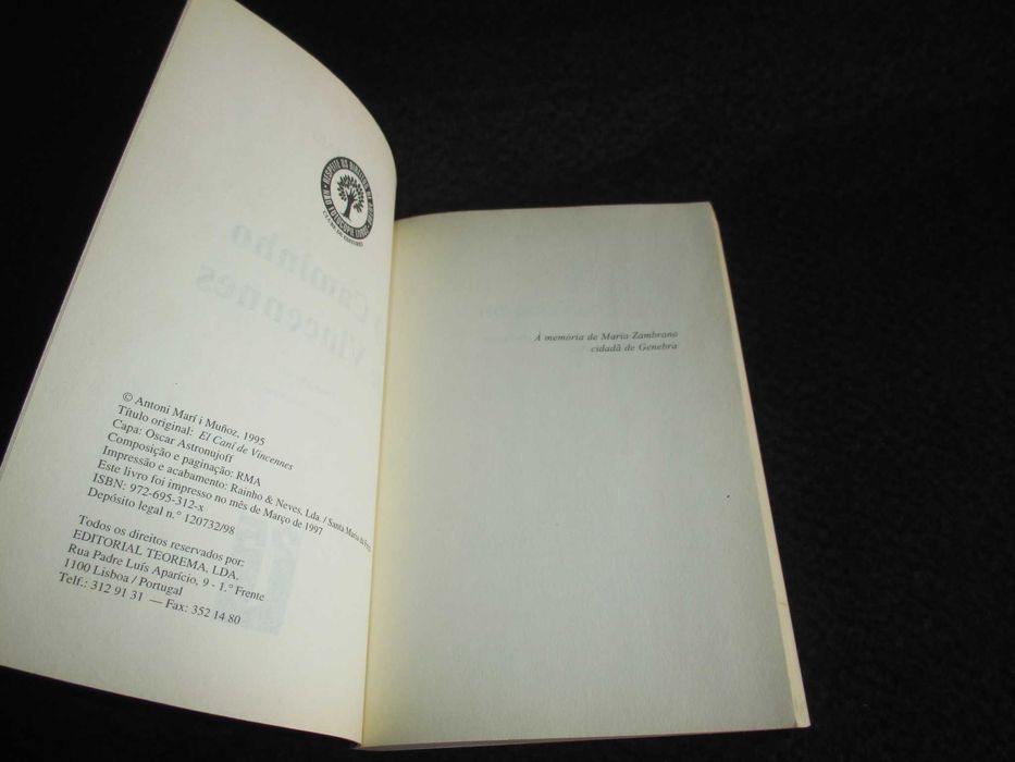 Livro O Caminho de Vincennes Antoni Mari