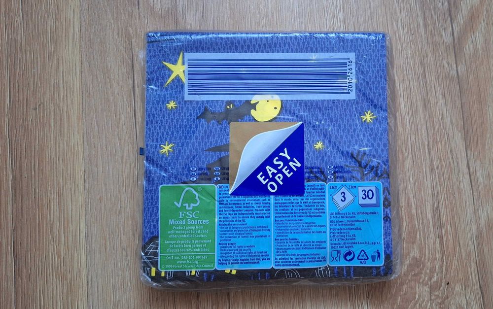 Komplet ozdobnych serwetek Halloween do DIY decoupage 3 x 30 serwetek