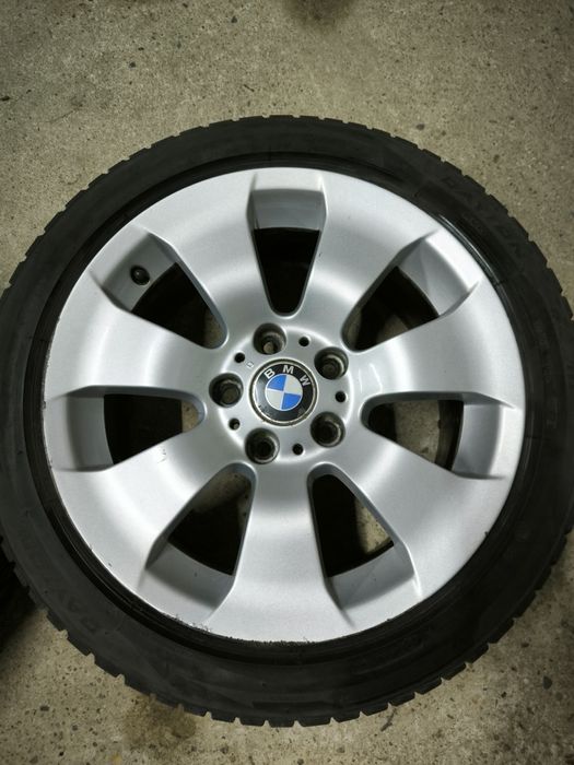 Felgi BMW 17 5x120 opony zimowe styling 158 BMW E90 E91