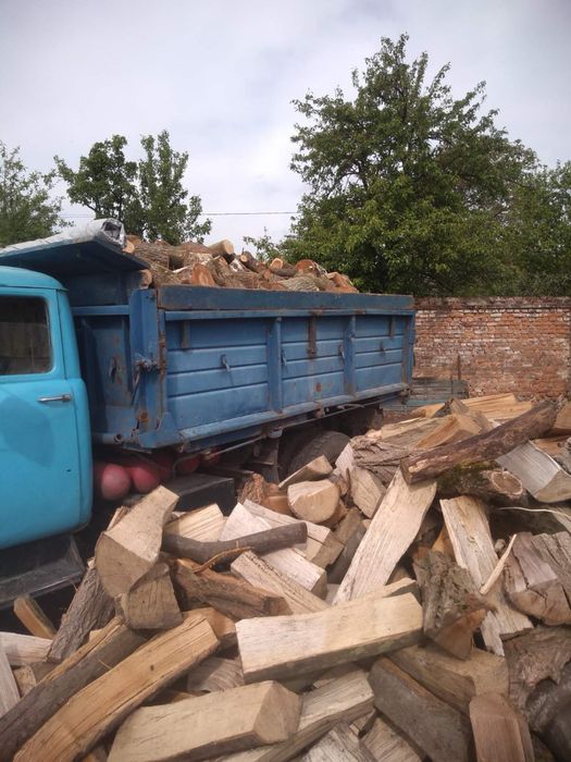 Дрова в мішках сухі дубові
