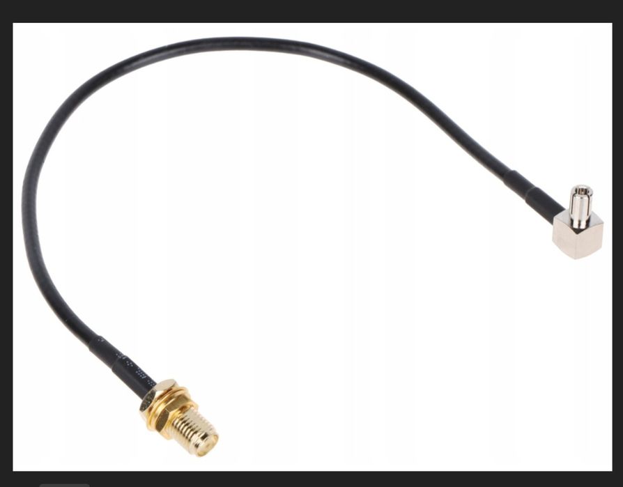 2x Konektor GSM kątowy SMA-G/TS9-0.2m