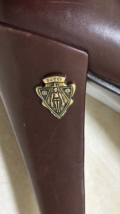 Коричневі чоботи Gucci оригінал натуральна шкіра 39 розмір