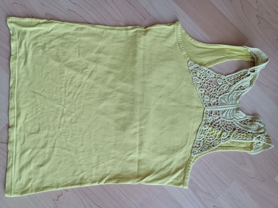 T-shirt top serce koronka rozm.S/M unikat