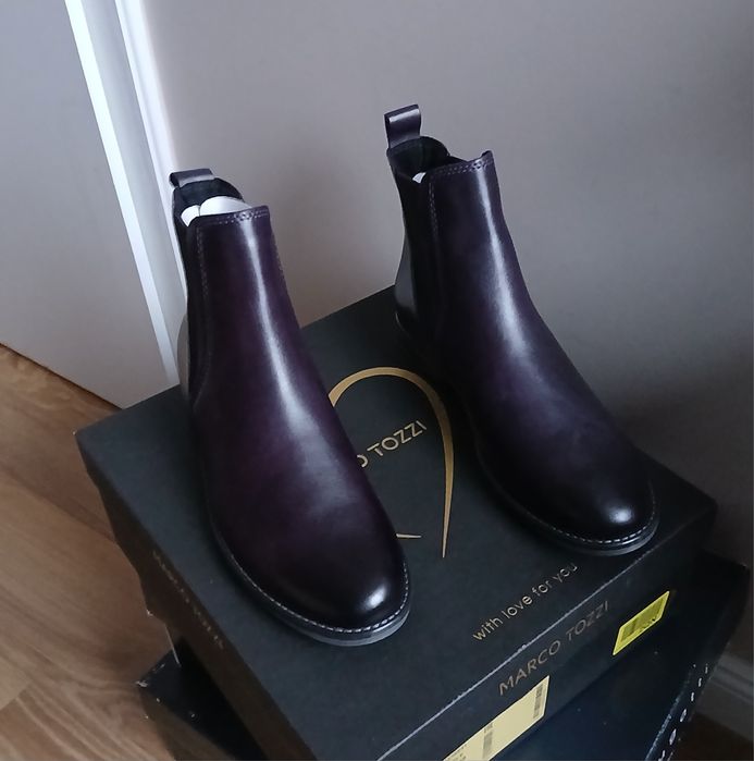 -40% Botki skórzane Marco Tozzi. R.39.