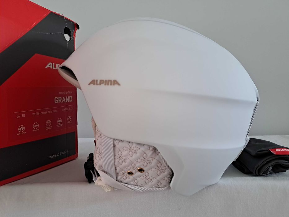 Kask narciarski Alpina Grand All Mountain White Prosecco L 57-61cm