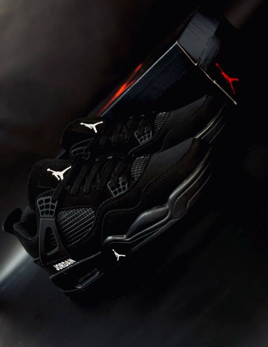 Nike Air Retro Jordan 4 black cat кроссовки Джордан 4