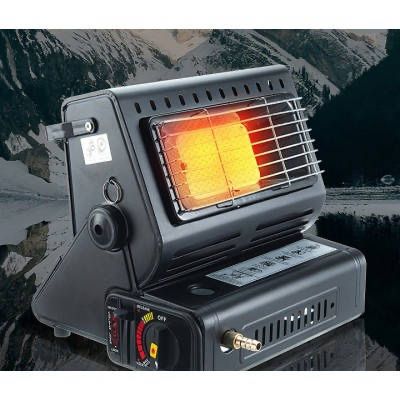 Портативна газова плитка + обігрівач з перехідником для балону