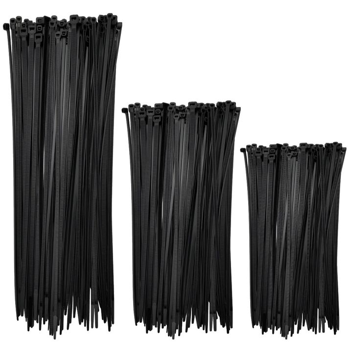 Opaski zaciskowe. 300 szt. Czarny