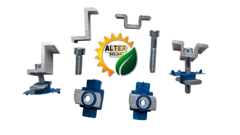 ‼️8.5 грн‼️Притиски для сонячних панелей міжмодульні крайні прижим