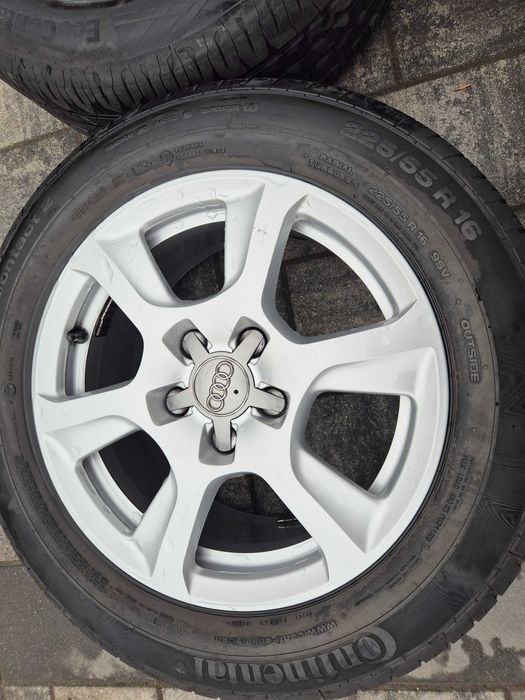 Alufelgi Audi r16 5x112 z oponami continental