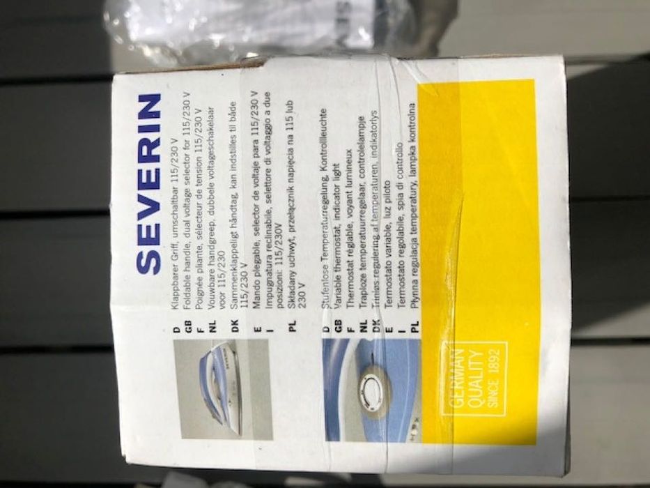 Sprzedam żelazko turystyczne SEVERIN 1000W 115/230 V model BA3234