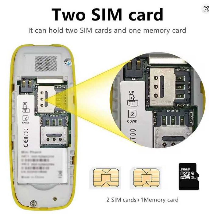 Mini telemóvel com Bluetooth
