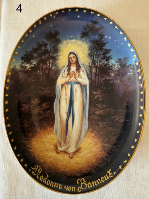 Вінтажні колекційні настінні панно репродукція картин на фарфорі .